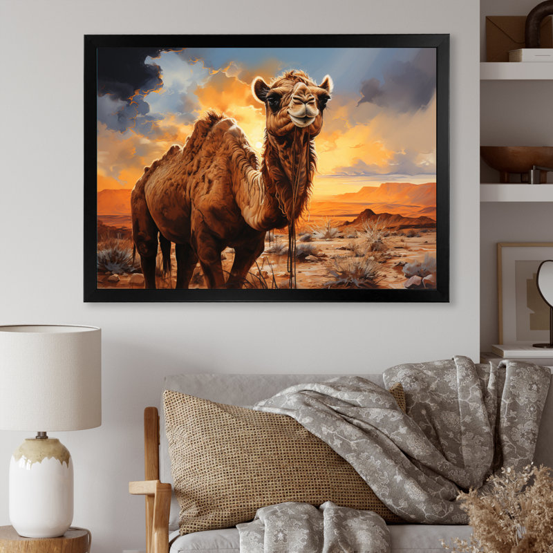 " Camel Crossing ", Wrapped Canvas, 12" H x 20" W x 1" D
