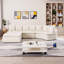 Canapé modulaire 133 po en chenille modulaire en U avec fauteuil inclinable amovible-2103404019