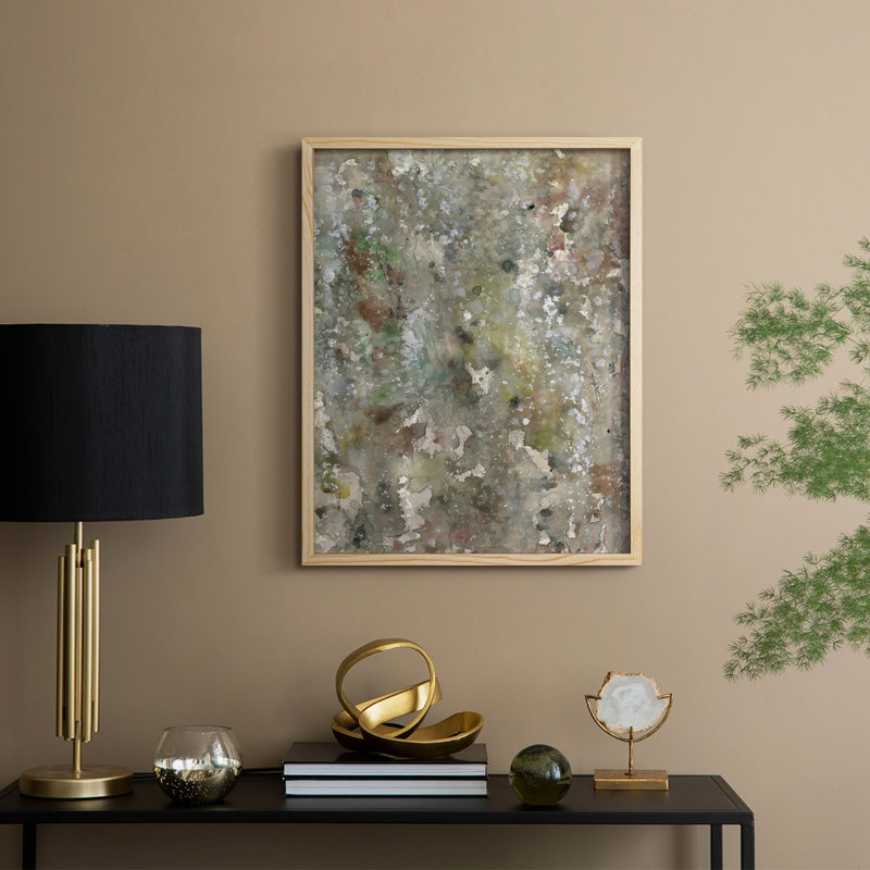 «Abstract Bark II», reproduction encadrée - bois massif, Naturel, H 15 po x l 12 po