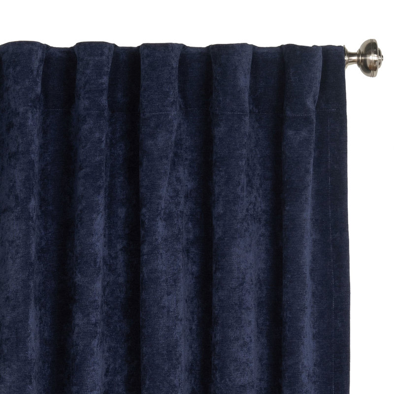 Padma Semi Sheer Curtain, Navy