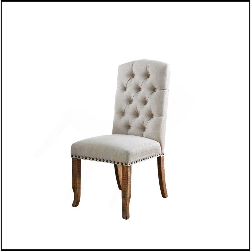 Contemporain ivoire en tissu 2 pièces Chaises d'appoint Bold Sturdy Design