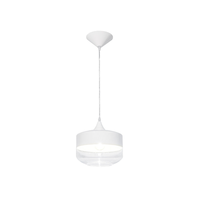 Emmanuelle 1 - Light Single Pendant, White/Clear
