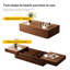 Extending Coffee Table 120 to 208cm, Rectangle Walnut Finish with Storage Fast Dispatch From UK Warehouse – Dispatched Within 2 Days
