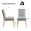 Ensemble de 2 chaises d'appoint rembourrées en bois manufacturé et en bois massif Gunanidhi