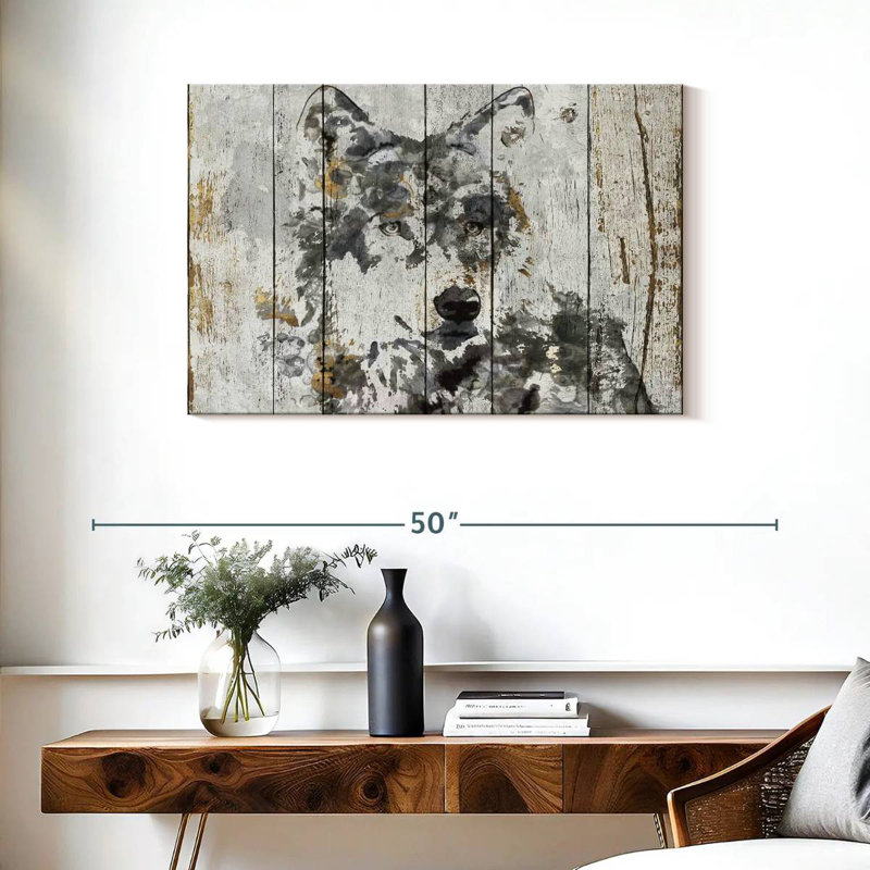 Brampt Wolf Gaze, 24" H x 36" W