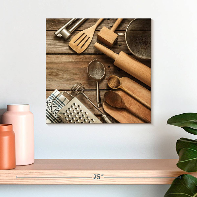 Senne Rustic Cooking Utensils, 16" H x 16" W