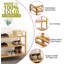 9 Pair Stackable Solid Wood Shoe Rack