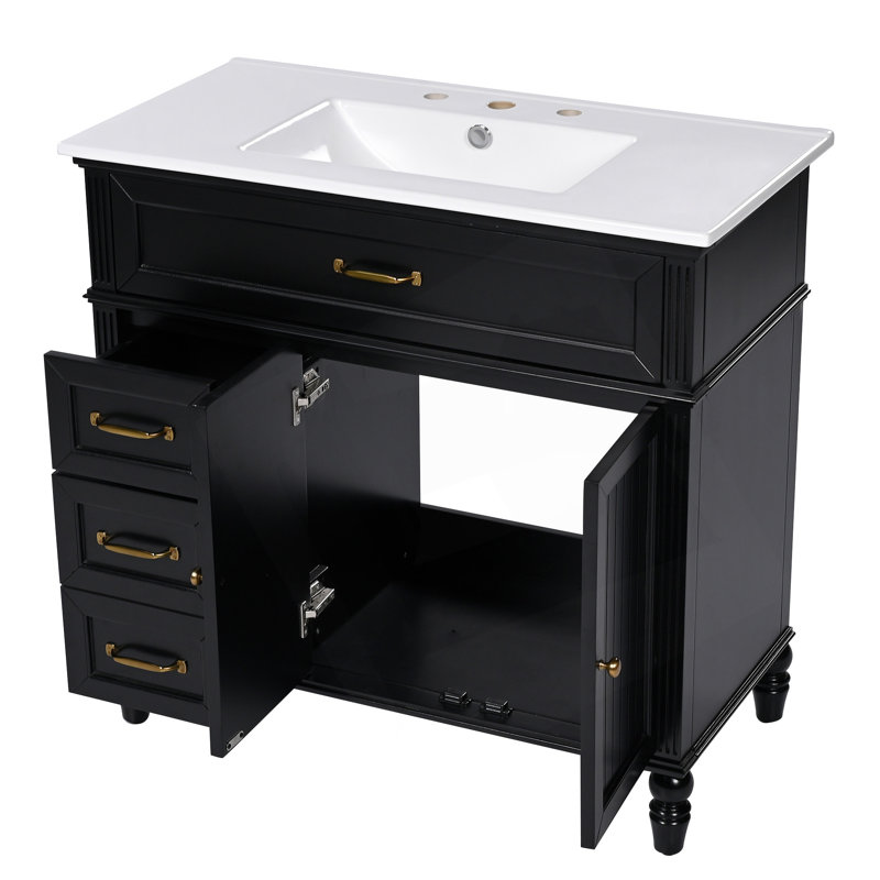 Meuble-lavabo 36 po avec lavabo en céramique