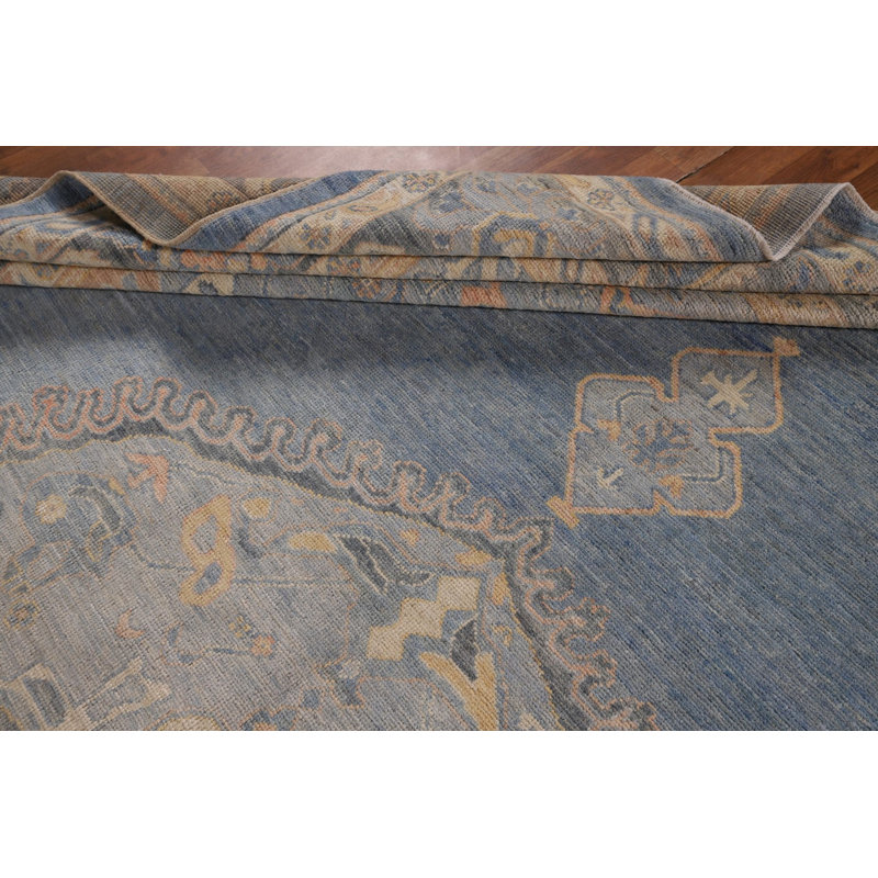 Tapis bleu Oushak 9 x 13