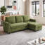 Upholstered L-Shaped 3-Seater Sectional Sofa with Footstool-683723509