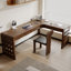 Bureau en bois massif en forme de L brun noyer avec 3 tiroirs-1814870189-1814870187