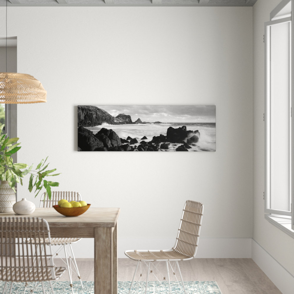 Pyramid Rocks by Andrew Brown Photographic Print Wrapped on Canvas in Black/White