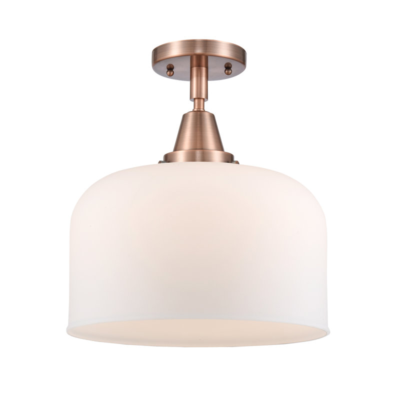 Plafonnier encastré en verre Collbran, Oui, Cuivre antique, Ampoule non incluse