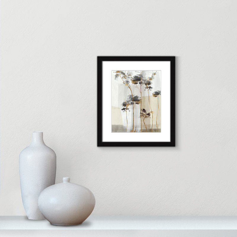 Impression Golden Zen II par Eva Watts, Matted Print, L 13 po x H 15 po, Noir satiné