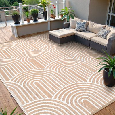 Tapis en PP durable pour une utilisation à l'extérieur Tapis parfait pour les patios, les jardins et les zones de piscine