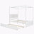 Wood Canopy Bed With Trundle Bed-430650321