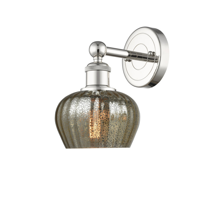 Canute Armed Sconce, Mercury, Polished Nickel