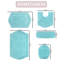 Athyrium Cotton 5 Piece Bath Rug Set, Non-Slip, Quick Dry, Machine Washable, Ultra Absorbent-64625160