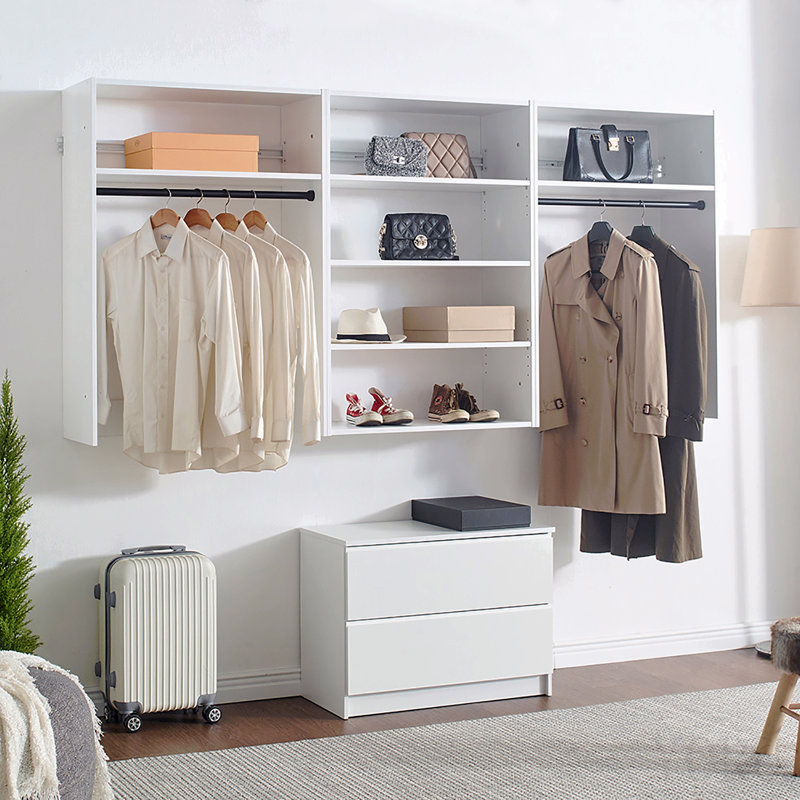Système d'organisation mural blanc en bois