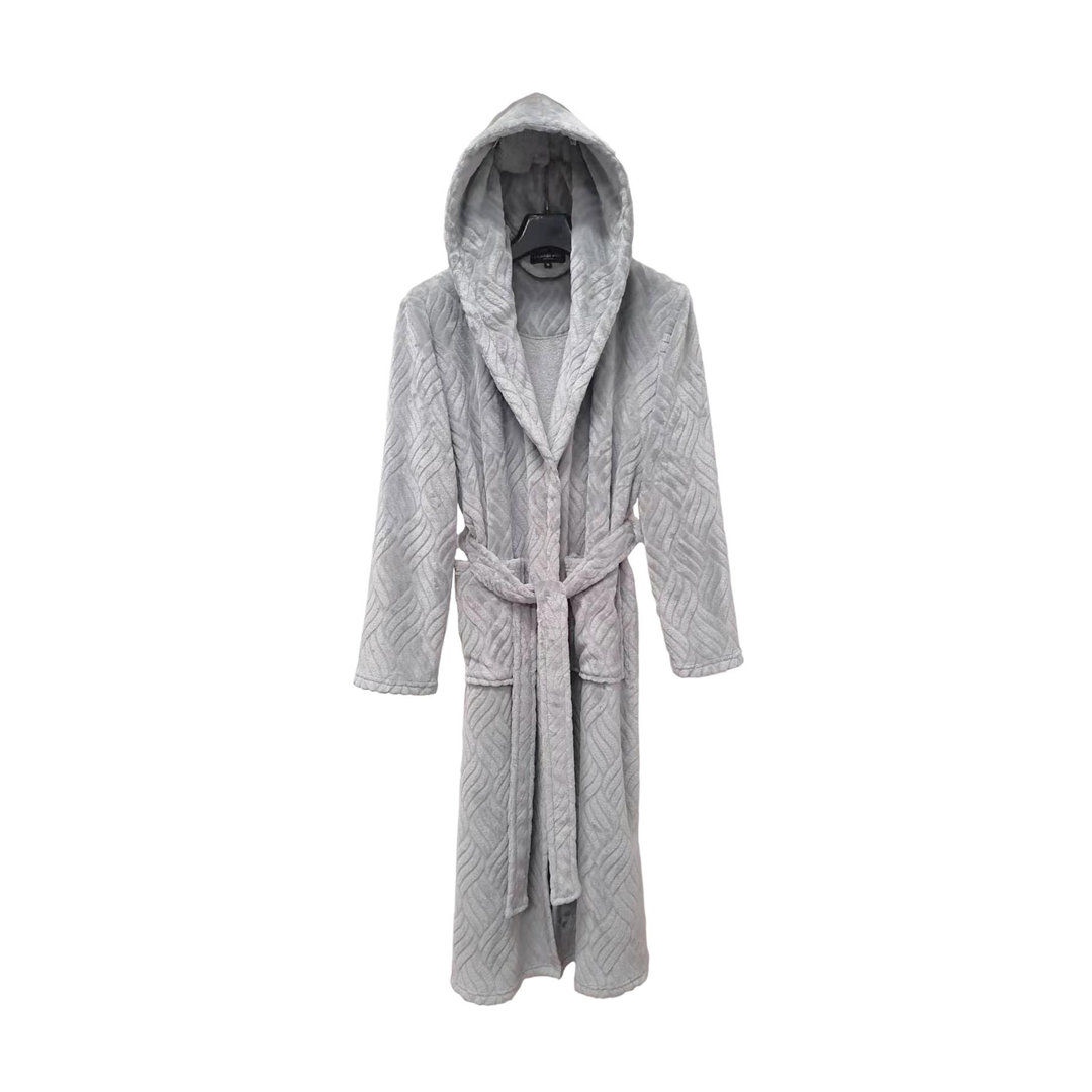 Above Knee Bathrobe with Pockets and Hood