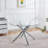 Dining Table with metal leg and glass-538736010-538736009