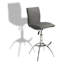 Tabourets de bar modernes gris avec hauteur réglable, base et siège de pu, 2 pieds en métal