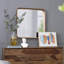 Miroir carré avec cadre en bois