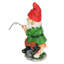 Statue de jardin peinte à la main Exhart Good Time Fishing Felix Gnome on Stool
