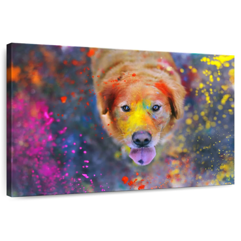 Crowle Colorful Labrador, 20" H x 30" W