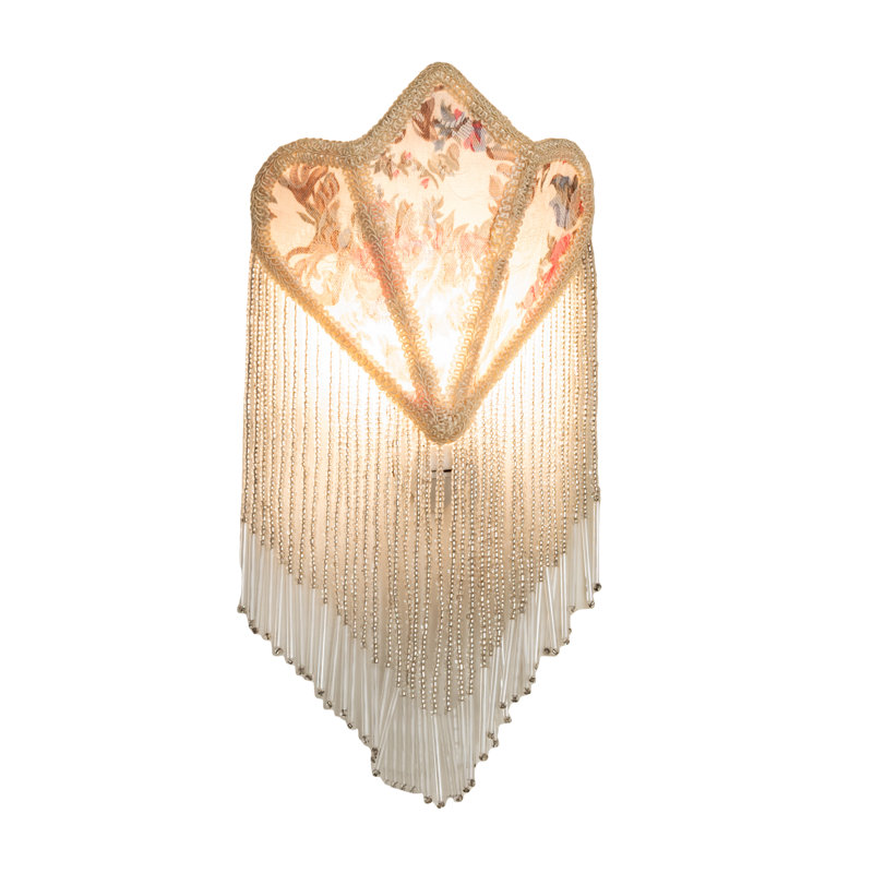 Floral Fabric with Fringe Night Light