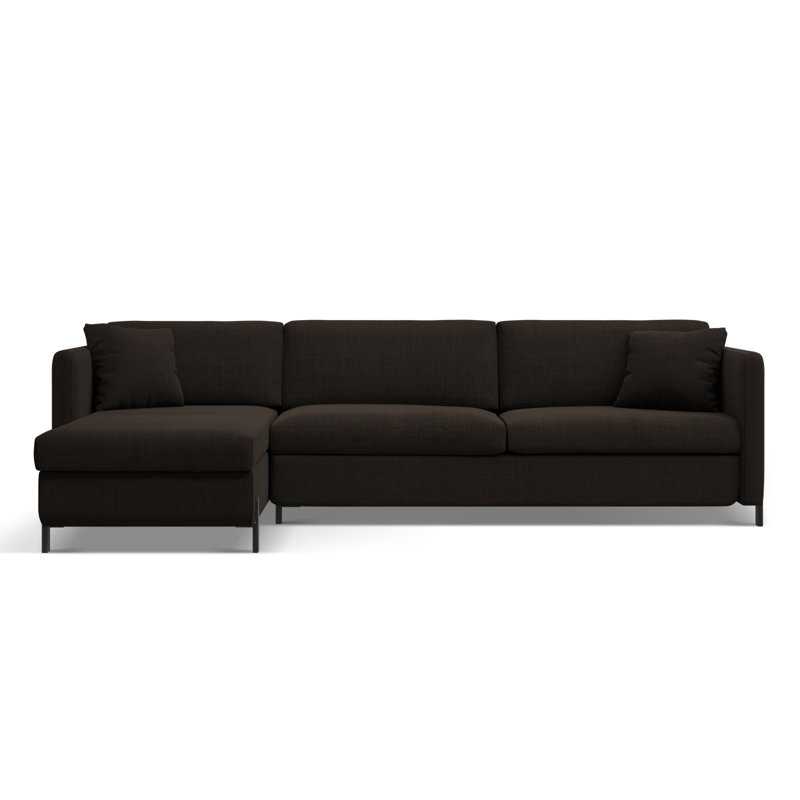 Bejna 3 Seater Sofa Bed, 80cm H x 280cm W x 170cm D, Dark Grey, Left Hand Facing