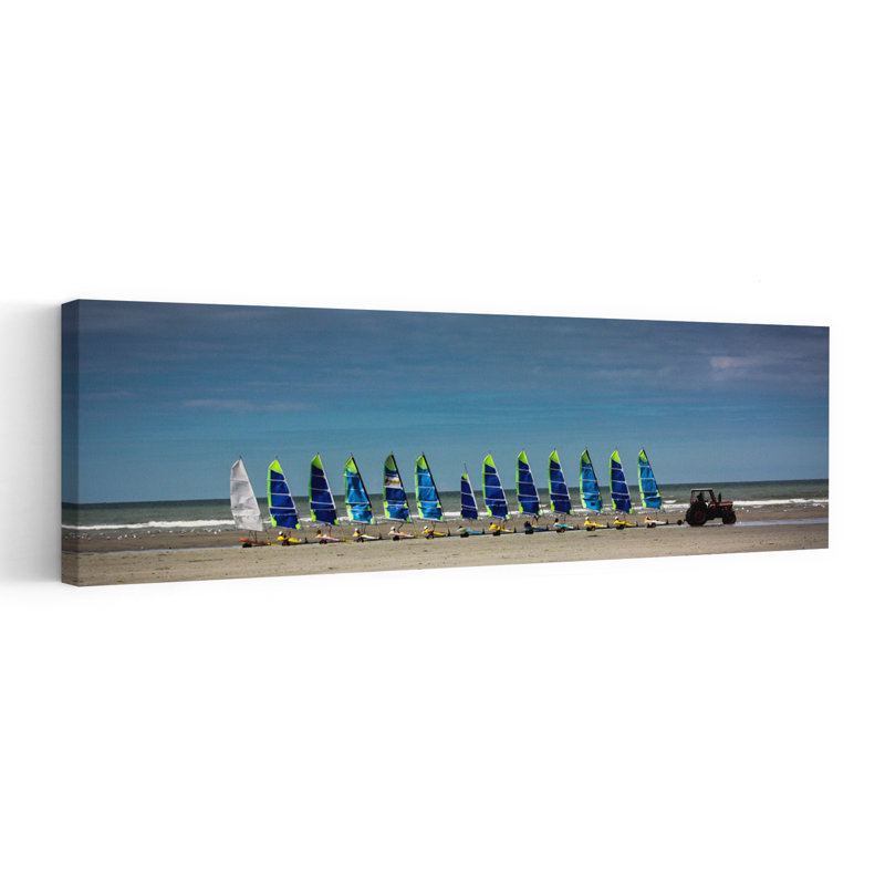 Coastal Land Yachts by Stephanie Kleimann - Wrapped Canvas Panoramic Print, 152.4 cm H x 50.8 cm W