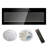 Recessed Ultra Thin Tempered Glass Front Wall Mounted Electric Fireplace With Remote And Multi Color Flame & Emberbed, Led Light Heater-1809485553