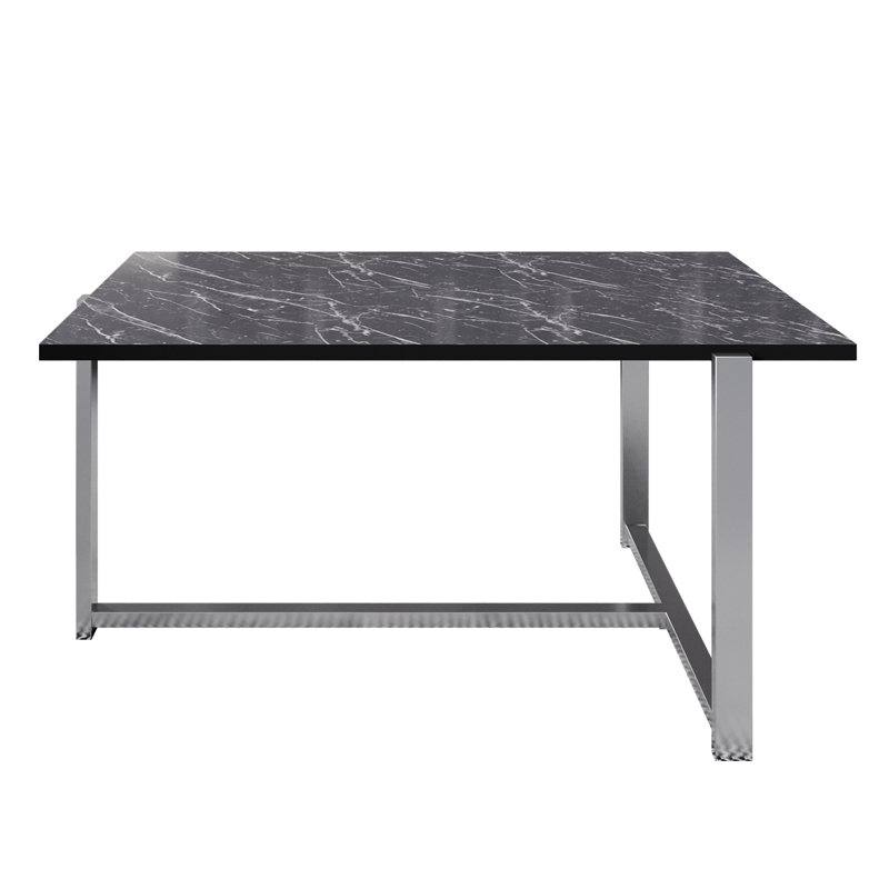 Adele 92cm Rectangular Coffee Table, Bendire, Chrome