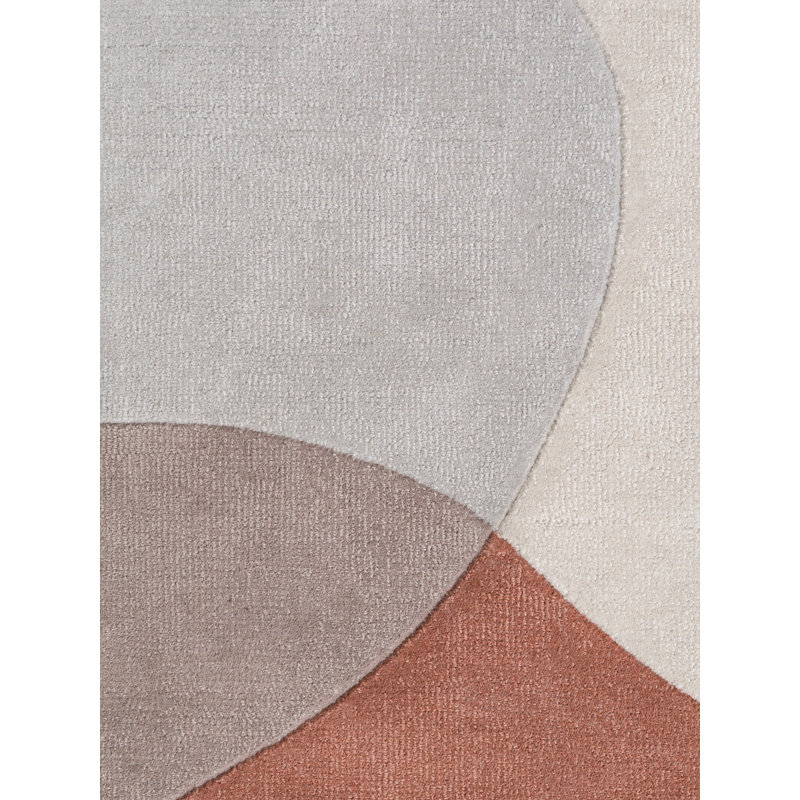Deshonta Abstract Wool Hand Woven Area Rug, Blue, Rectangle 200 x 300 cm