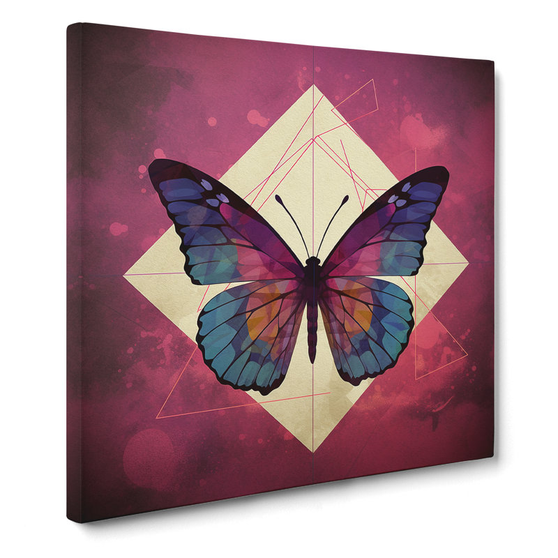 Butterfly Geometric No.1 - Print, 50cm H x 50cm W x 3cm D