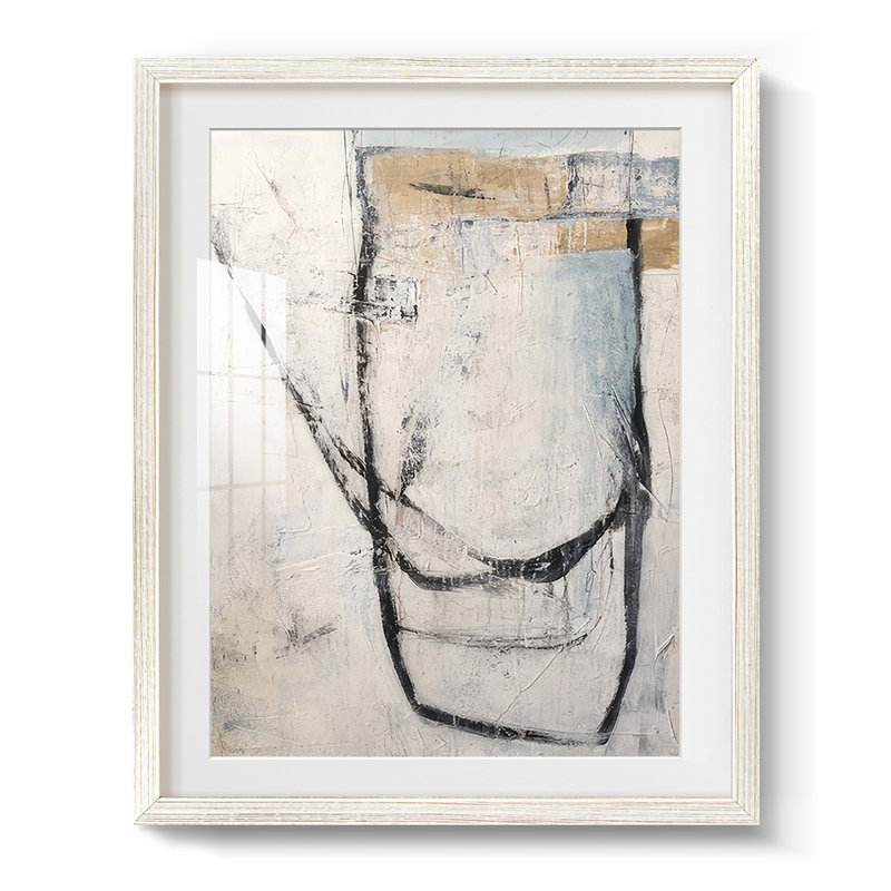 Lignes torsadées - impression encadrée, H 28,5 po x l 20,5 po, Blanc