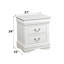 2 tables de chevet en bois massif blanc et pin pour une chambre de rêve avec 2 tiroirs
