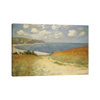 Chemin dans le blé à Pourville, 1882 - Giclée sur toile tendue avec châssis