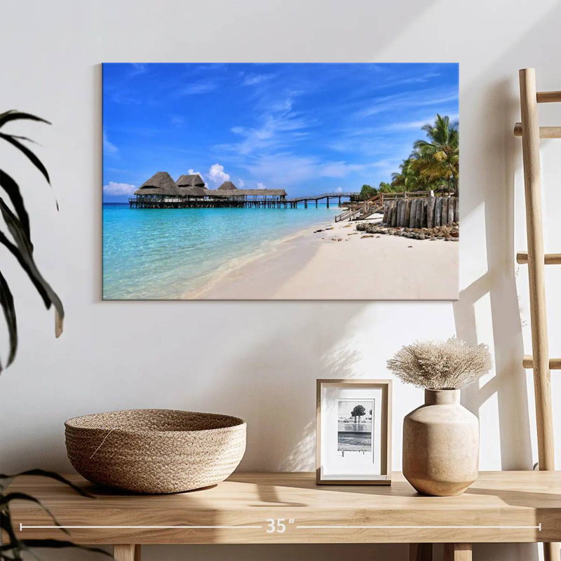 Plage Gillard à Zanzibar, H 16 po x l 24 po