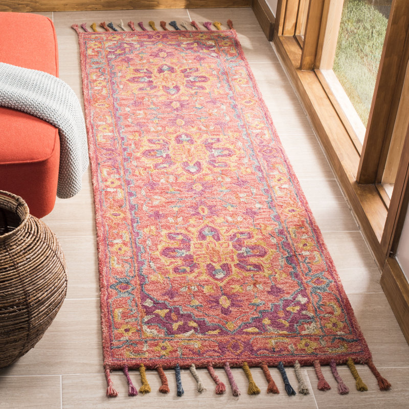 Tapis oriental en laine touffeté à la main Vahakn, Tapis de couloir 2 pi 3 po x 7 pi