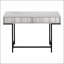 Bureau d'ordinateur moderne en stratifié gris avec tiroirs de rangement, parfait pour le bureau à domicile et un espace de travail efficace