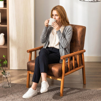 25" Wide Classic Modern Arm Chair