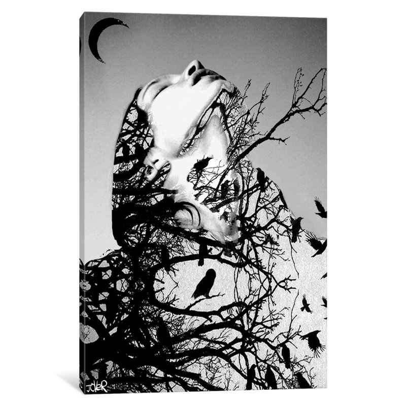 «Don't Look Down», impression sur toile, H 40 po x l 26 po x p 1,5 po, Pas de tapis, Toile tendue