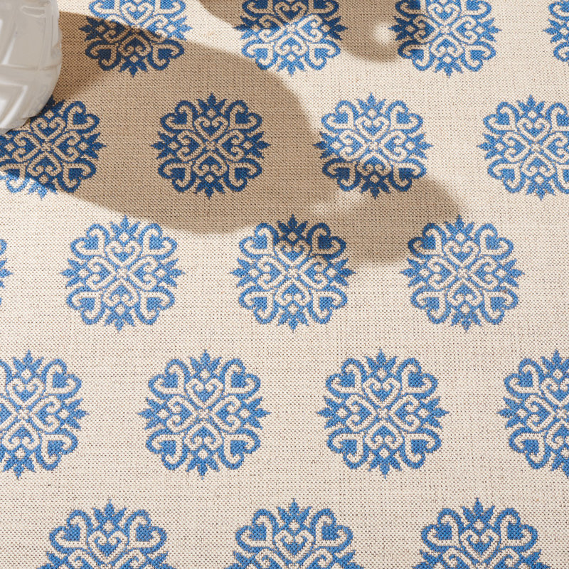 Tapis intérieur / extérieur Burnell Linden 100, Carré 6 pi 7 po