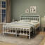 Metal Bed Frame with Vintage Headboard-435665686-408819812
