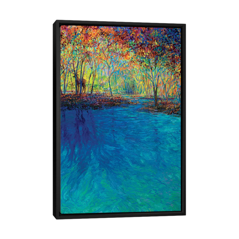 Keoladeo par Iris Scott - Estampe numérique sur toile tendue avec châssis, Toile avec cadre noir, Pas de tapis
