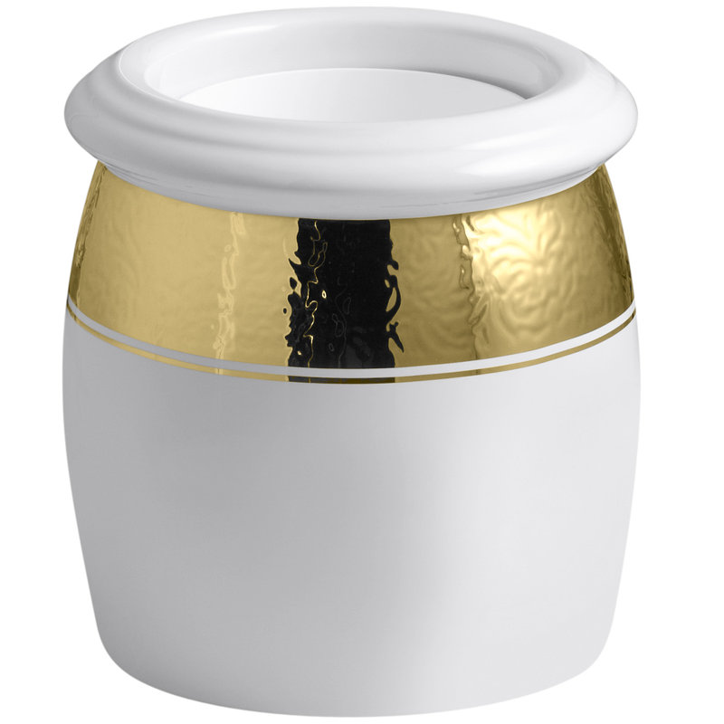 Laureate Waste Basket, Gold