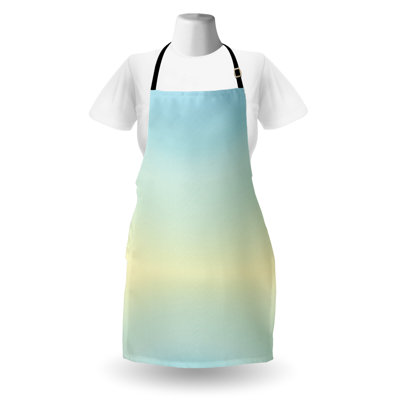 Dakota Fields Teal Apron Unisex Abstract Modern Ombre Adult Size Pale Blue