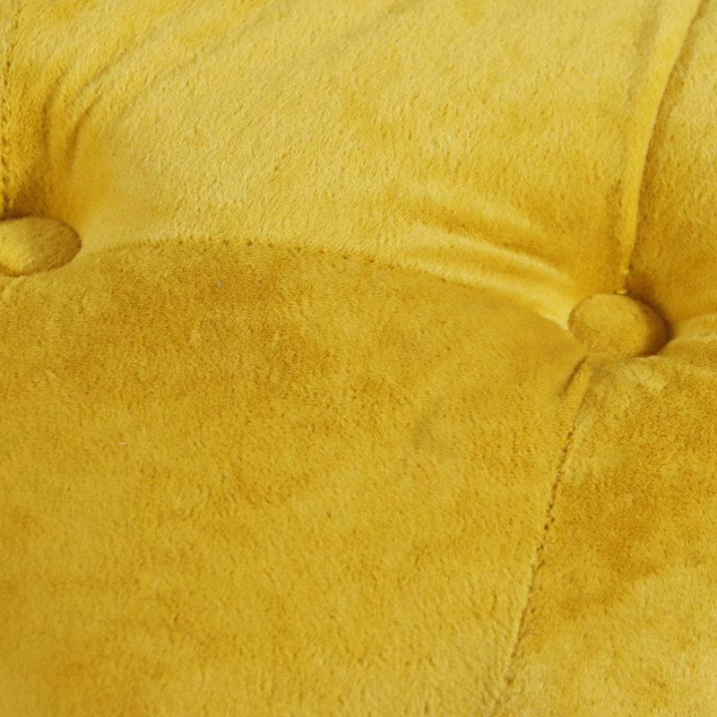 Fauteuil de maquillage en velours jaune, Jaune